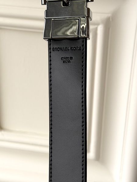 Ремінь чоловічий двохсторонній Michael Kors коричневий шкіряний 39S5LBLY1L LU фото