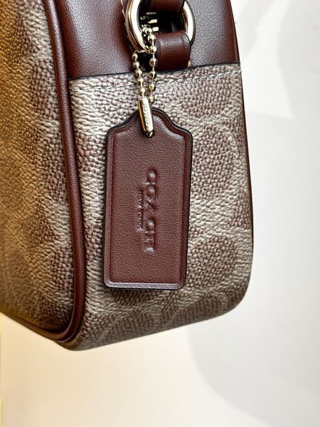 Сумка жіноча Coach mini Jamie коричнева лого CY752 IMXHE фото