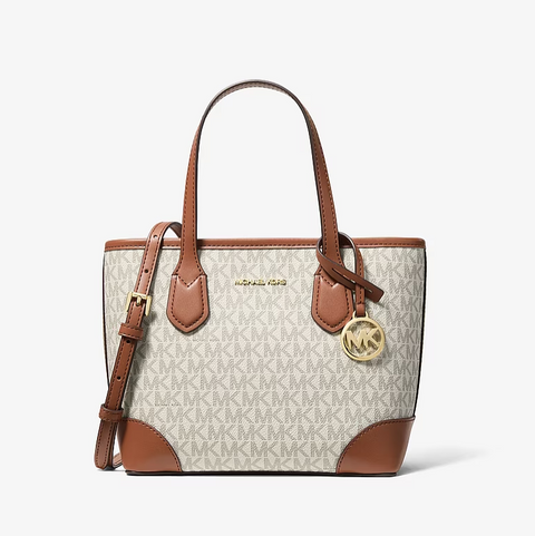 Сумка жіноча Michael Kors Eva M біла лого 35S6GV0T0B va фото