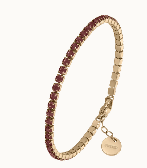 Браслет Burker Ava Gold Burgundy3мм JBAGBUR  фото
