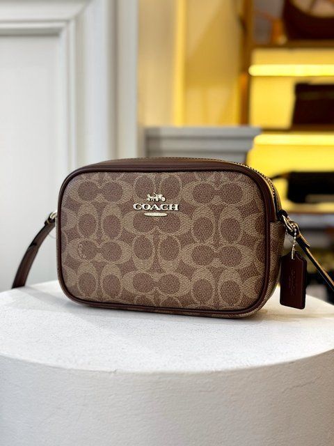Сумка жіноча Coach mini Jamie коричнева лого CY752 IMXHE фото