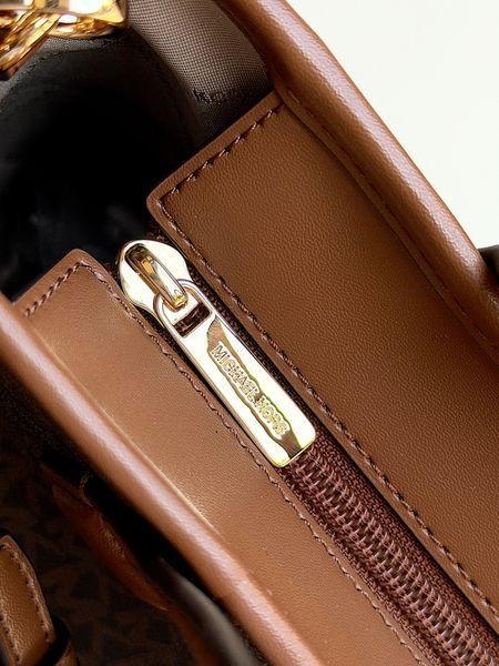 Сумка жіноча Michael Kors Eva M коричнева лого 35S6GV0T0B br фото