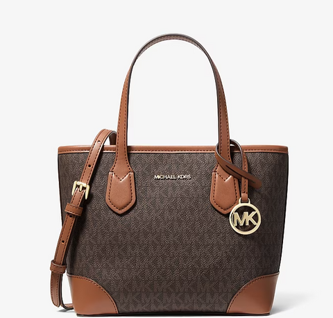 Сумка жіноча Michael Kors Eva M коричнева лого 35S6GV0T0B br фото