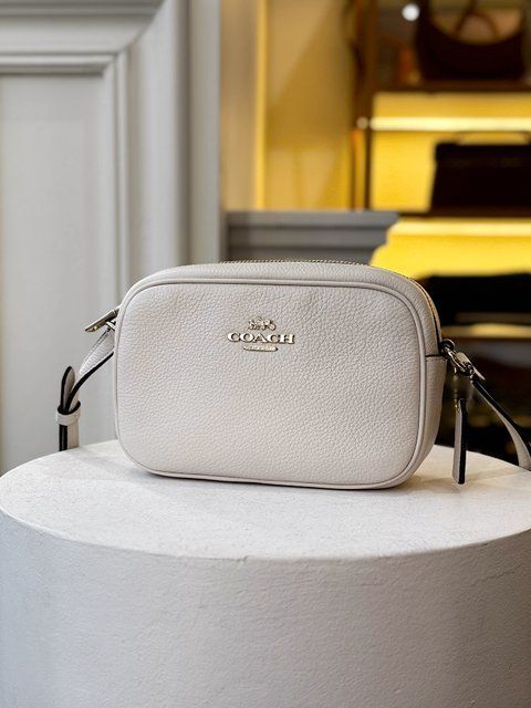 Сумка жіноча Coach mini Jamie біла шкіряна CQ875 IMCHK фото
