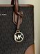 Сумка жіноча Michael Kors Eva M коричнева лого 35S6GV0T0B br фото 5