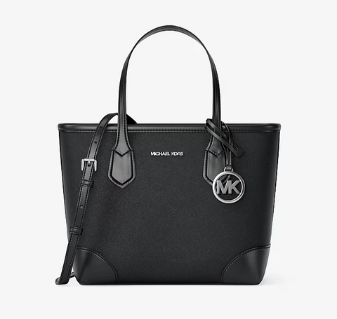Сумка жіноча Michael Kors Eva M чорна шкіряна 35S6SV0T0L bl фото