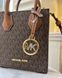 Сумка жіноча Michael Kors Mercer Extra-Small коричнева лого 35T1GM9C0I br фото 4