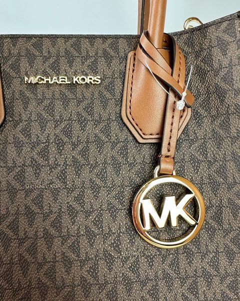 Сумка жіноча Michael Kors Mercer M коричнева лого 	 35S1GM9M2B br фото