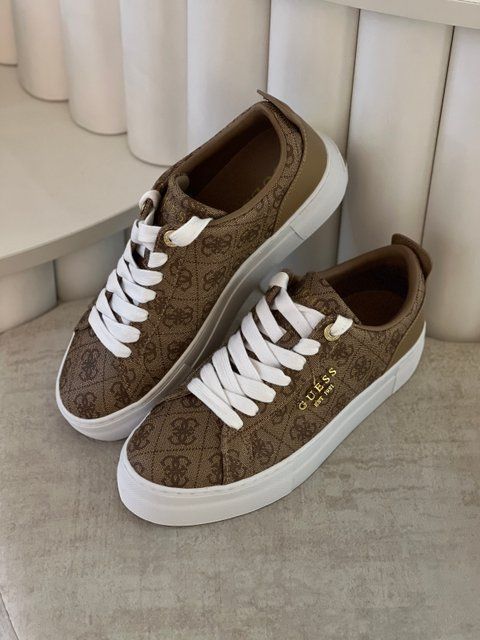 Кросівки жіночі Guess Genza коричневі лого Genza ln110 7(37.5) фото