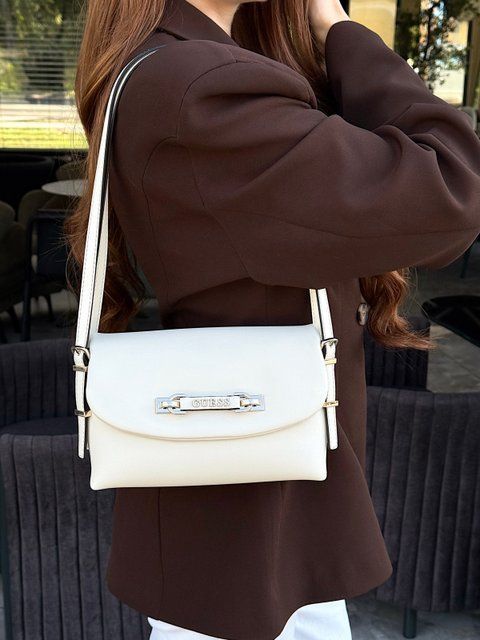 Сумка жіночі Guess Lefia біла 	 BG964419 ow фото