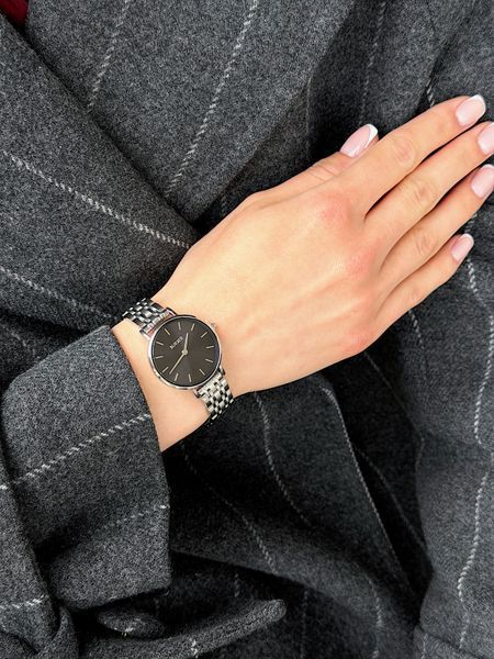 Годинник жіночий Burker Ruby Petite Silver Black 28мм RPSBS фото