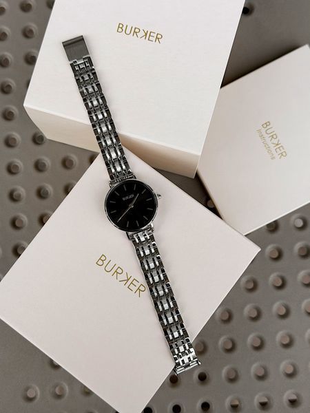 Годинник жіночий Burker Ruby Petite Silver Black 28мм RPSBS фото