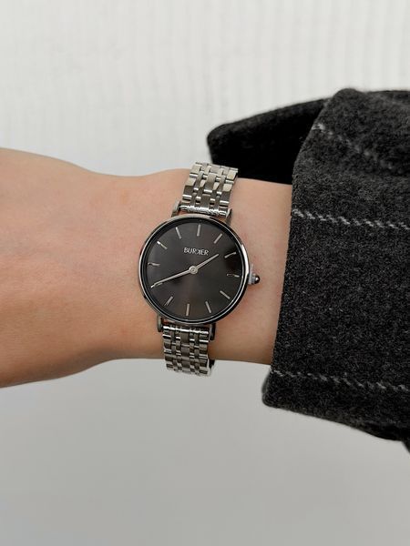 Годинник жіночий Burker Ruby Petite Silver Black 28мм RPSBS фото