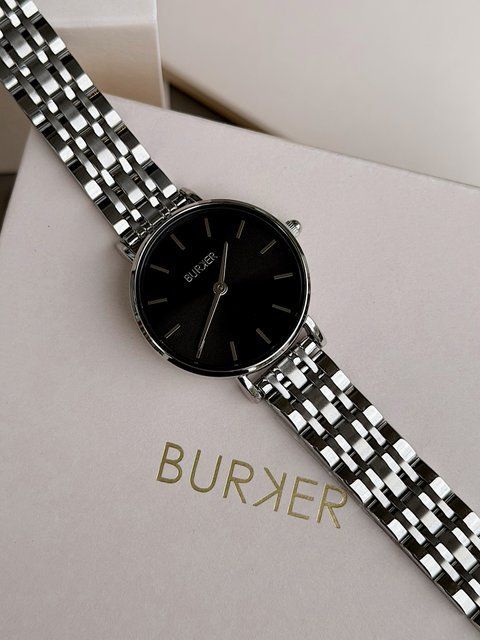 Годинник жіночий Burker Ruby Petite Silver Black 28мм RPSBS фото