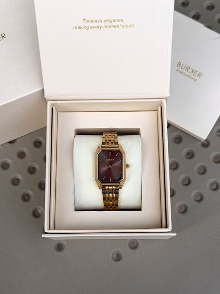 Годинник жіночий Burker Isabell Gold Burgundy ISAGBUR фото