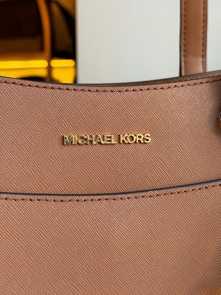 Сумка жіноча Michael Kors Jet Set Travel L коричнева шкіряна  35F4GTVT9L lu фото