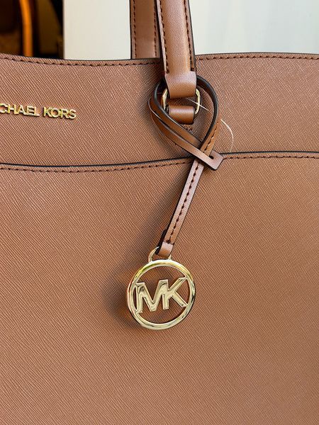 Сумка жіноча Michael Kors Jet Set Travel L коричнева шкіряна  35F4GTVT9L lu фото