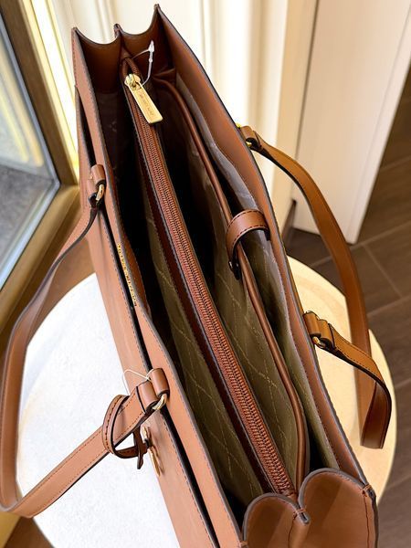Сумка жіноча Michael Kors Jet Set Travel L коричнева шкіряна  35F4GTVT9L lu фото