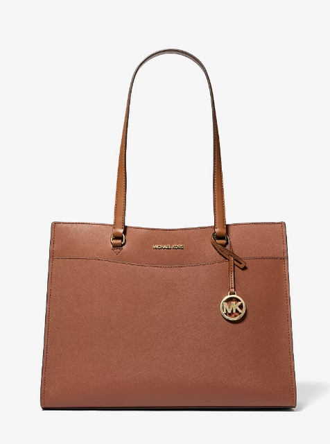 Сумка жіноча Michael Kors Jet Set Travel L коричнева шкіряна  35F4GTVT9L lu фото