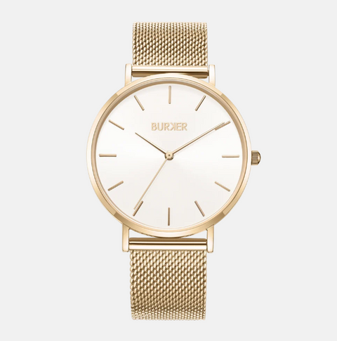 Годинник жіночий Burker Ruby Gold White Mesh 38 mm RGW фото