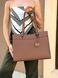 Сумка жіноча Michael Kors Jet Set Travel L коричнева шкіряна  35F4GTVT9L lu фото 3