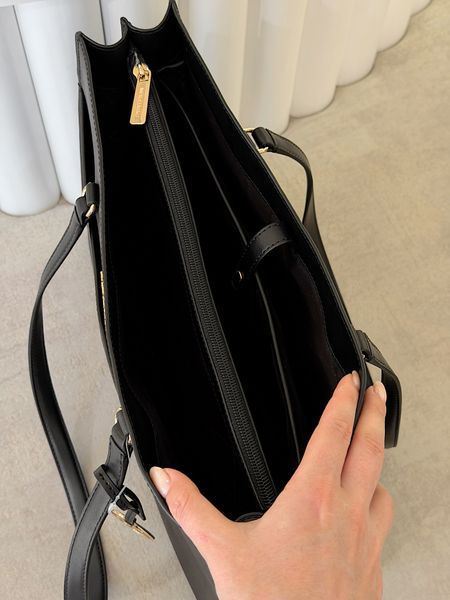 Сумка жіноча Michael Kors Jet Set Travel L чорна шкіряна 35F4GTVT9L bl фото
