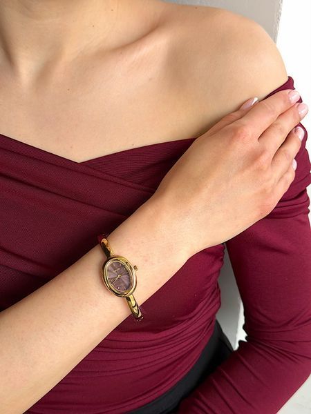 Годинник жіночий Burker Diana Gold Burgundy DIAGBUR фото