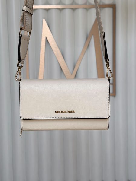 Сумка жіноча Michael Kors Jet Set S біла шкіряна 35T4GTTC2L LC фото