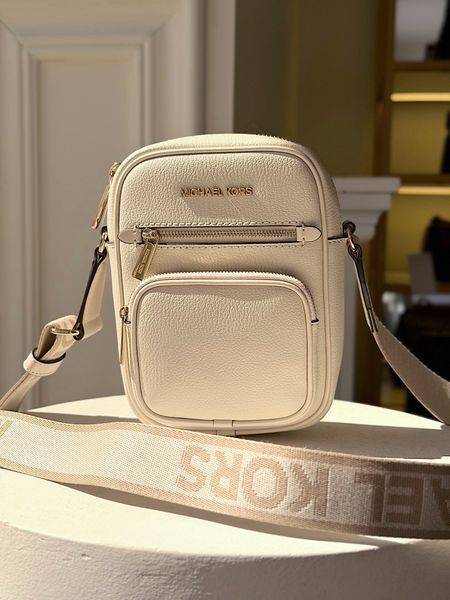 Сумка жіноча Michael Kors Jet Set S біла шкіряна 35T4GTTC2L LC фото