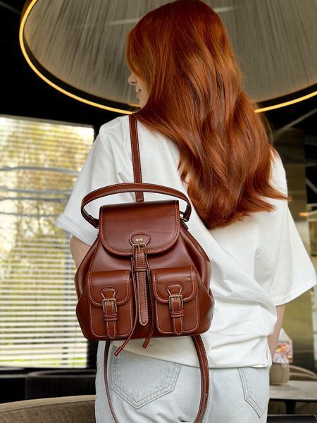 Рюкзак жіночий JW PEI Harper Buckle Pocket коричневий 9BK01-3 br фото