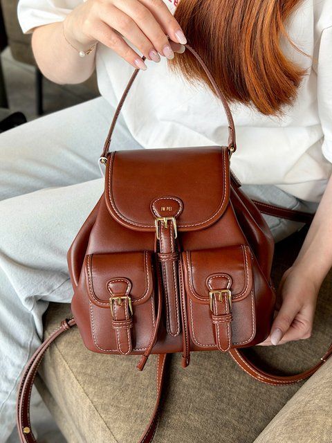 Рюкзак жіночий JW PEI Harper Buckle Pocket коричневий 9BK01-3 br фото