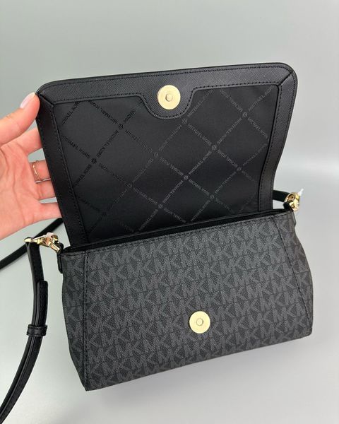 Сумка жіноча Michael Kors Jet Set чорна лого 35H8GTTC6B bl фото