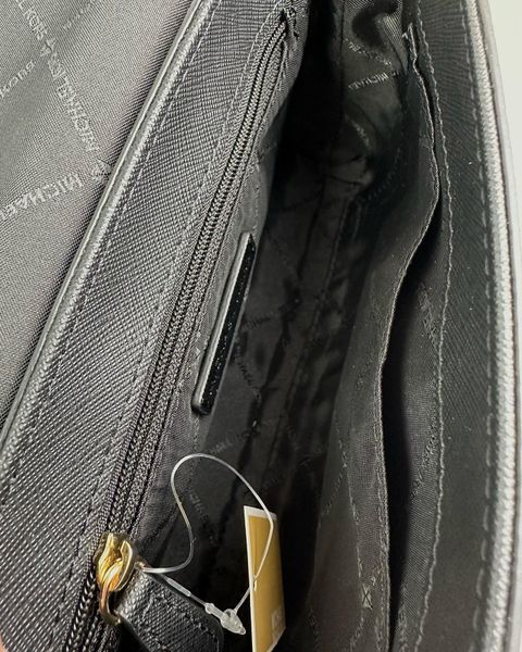 Сумка жіноча Michael Kors Jet Set чорна лого 35H8GTTC6B bl фото