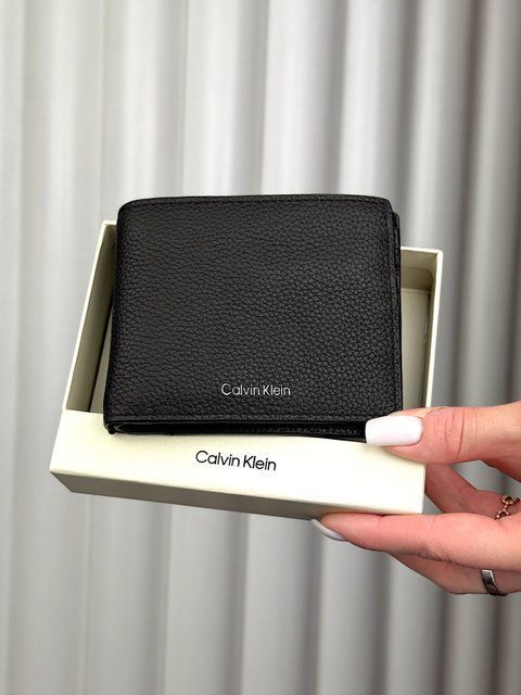 Гаманець чоловічий Calvin Klein Bifold чорний шкіряний  SP40617100 4D1062G 001 bl фото
