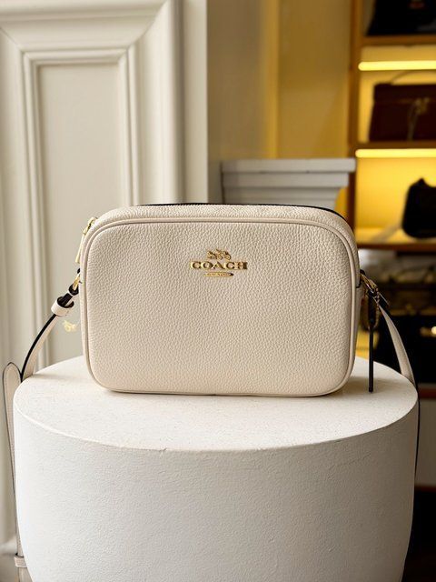 Сумка жіноча Coach Jamie біла шкіряна CR110 IMCHK фото