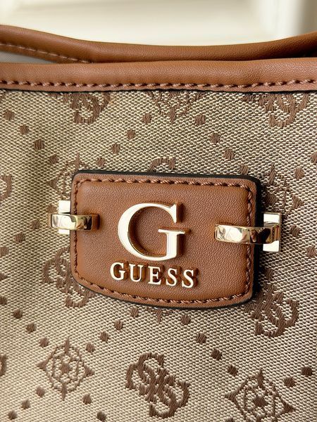 Сумка жіноча Guess Neda коричнева лого JP965424 ll фото