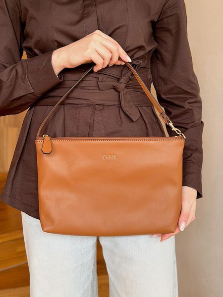 Сумка жіноча Guess Neda коричнева лого JP965424 ll фото