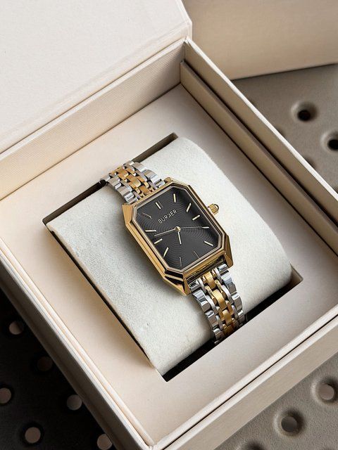 Годинник жіночий Burker Isabell Black Gold Silver  ISABGS фото