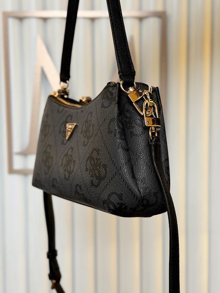 Сумка жіноча Guess Noelle II Quattro G чорна лого SO967273 cl фото