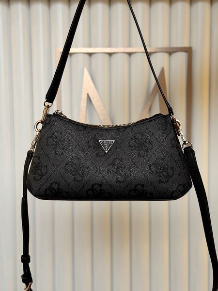 Сумка жіноча Guess Noelle II Quattro G чорна лого SO967273 cl фото