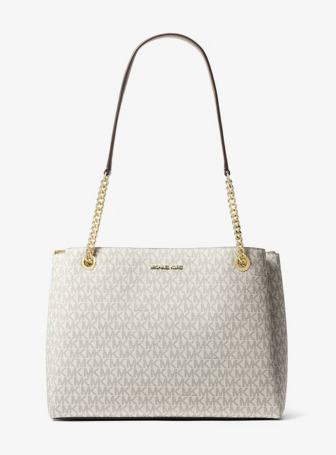 Сумка жіноча Michael Kors Soho M біла лого 35S6G1SE2B va фото