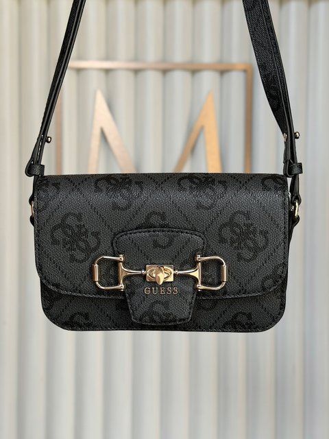 Жіноча сумка Guess Janie 4G чорна лого OS992421 фото