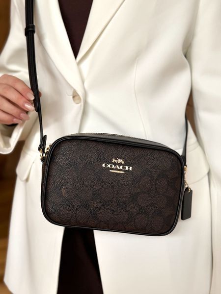 Сумка жіноча Coach mini Jamie чорна лого CY752 IMXAQ фото