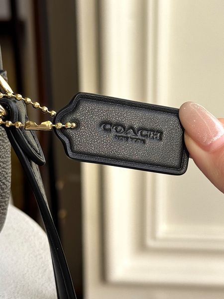 Сумка жіноча Coach mini Jamie чорна лого CY752 IMXAQ фото
