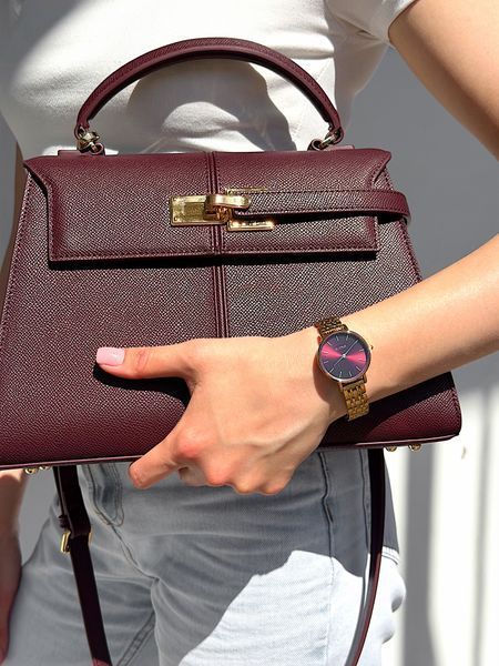 Годинник жіночий Burker Ruby Petite Gold Burgundy 28мм RPGBURS фото